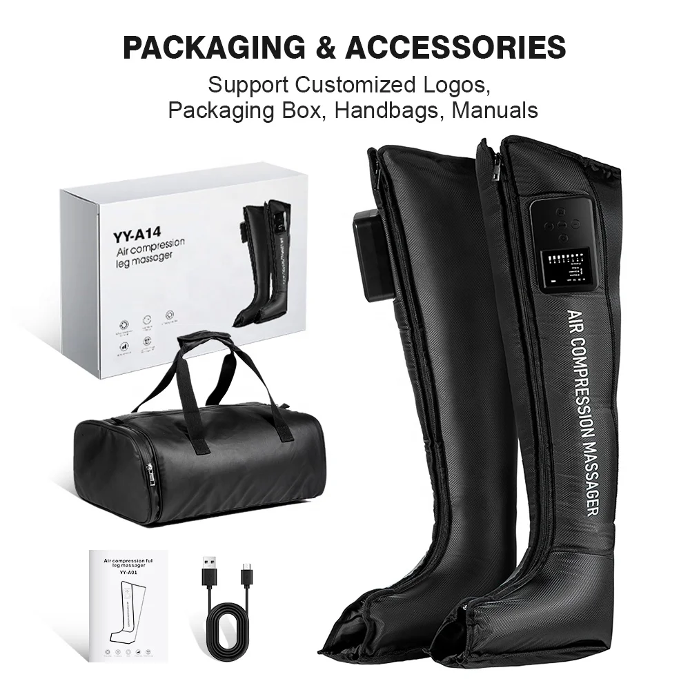 Factory 510K 8 Levels Intensity Air Compression Boots Legs Compression Boots Blood Circulation Wireless Air Compression Boots