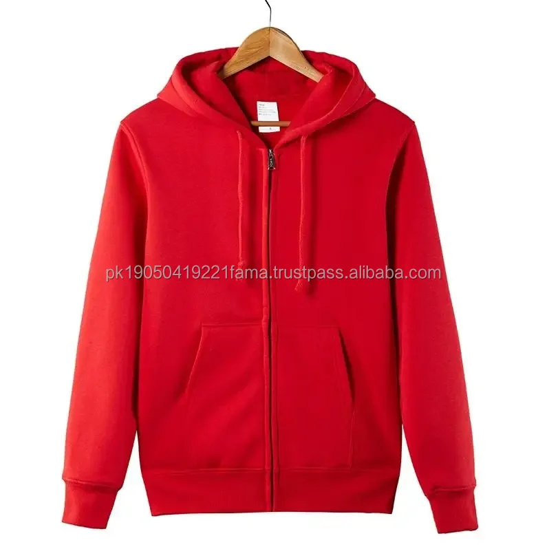 Cotton Men Cheap Zipper Wholesale Hoodies 100% Polyester Tracksuit Customizable Athletic Hoodie Pullover