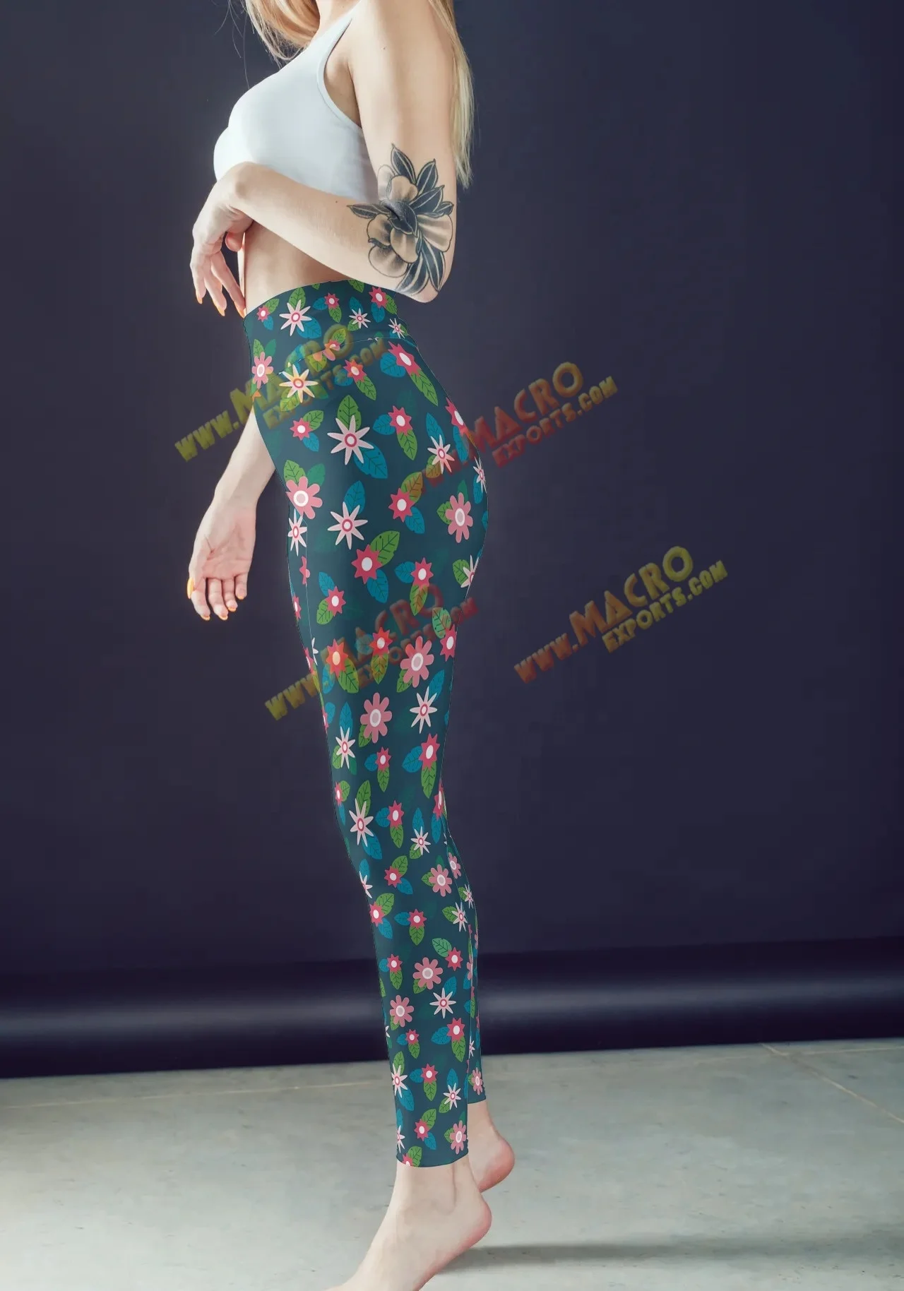 Женские спортивные Леггинсы с рюшами