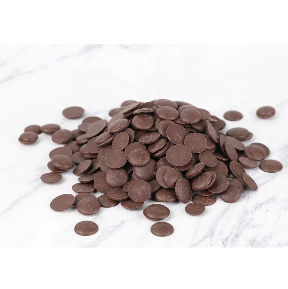 Professional Factory High Quality Dark Compound Chocolate Button CacaoTrace Cocoa Ingredients - 100% Dark Chocolate