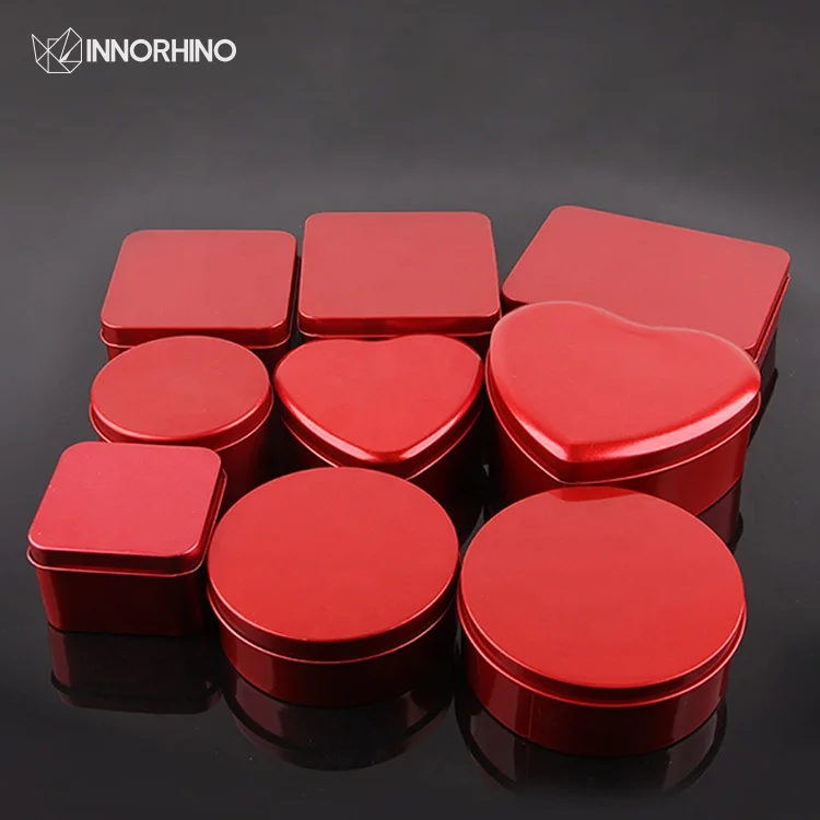 Metal Cookie Candle Tin Containers Various Shape INNORHINO
