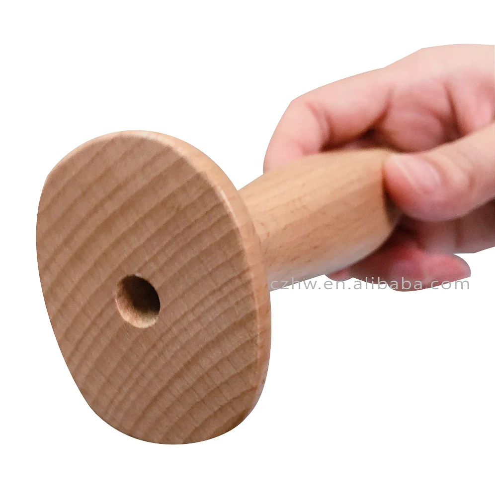 Professional chef use Handheld black ceramic knife sharpener with wood handle