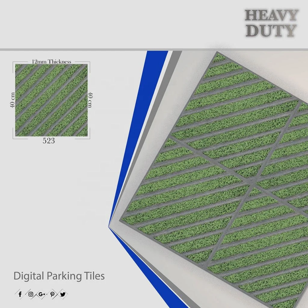 Green Color Garden Design Porcelain Digital Heavy Duty Parking Outdoor Tiles, 40X40cm, 16X16, 400 X 400 mm in Lowest Price