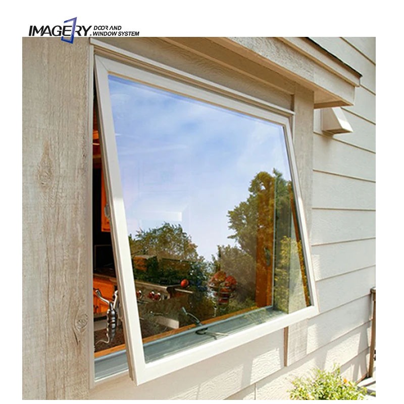 American Style Manual Open Top Hung Aluminum Alloy Framed Lowes Chain Winder Hand Crank Awning Window