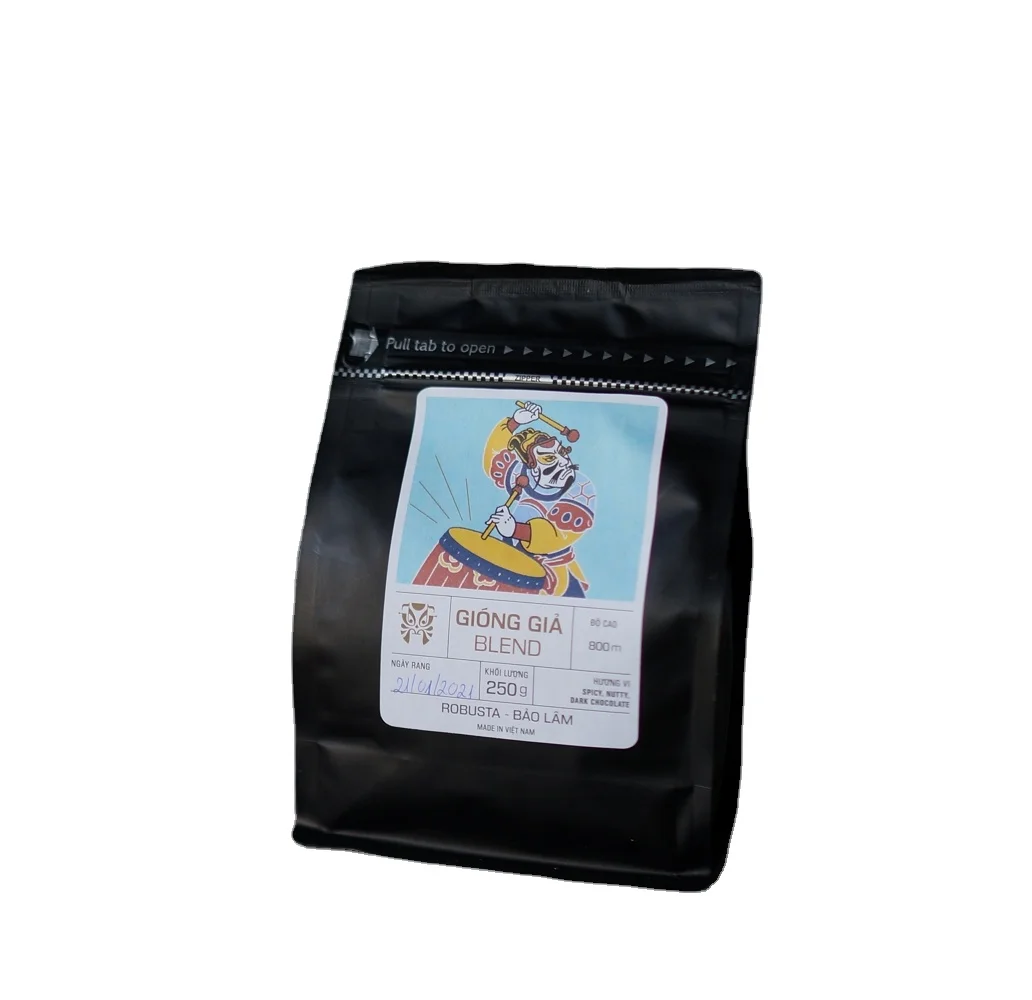 Высококачественный кофе 100% ROBUSTA, необработанные кофейные зерна по разумной цене, классическая смесь Giong Gia