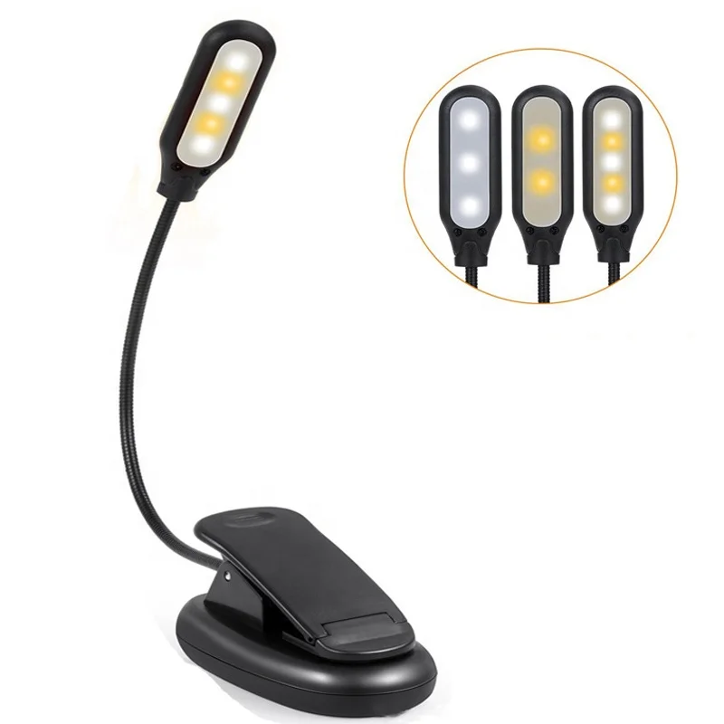 TAIKOO LED Clip On Design Book Lights Rechargeable Reading Lamp Portable Book LED Read Light for Reading in Bed