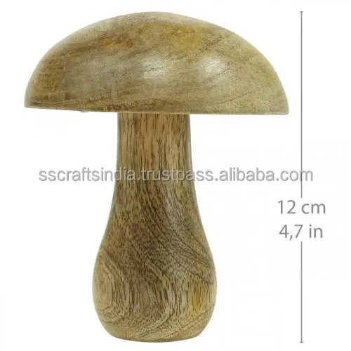 Mango Wood Mushroom Mini Graffiti Mushroom Adorns Various Sizes Wooden Mushroom Models for Arts Projects DIY Crafts Decor