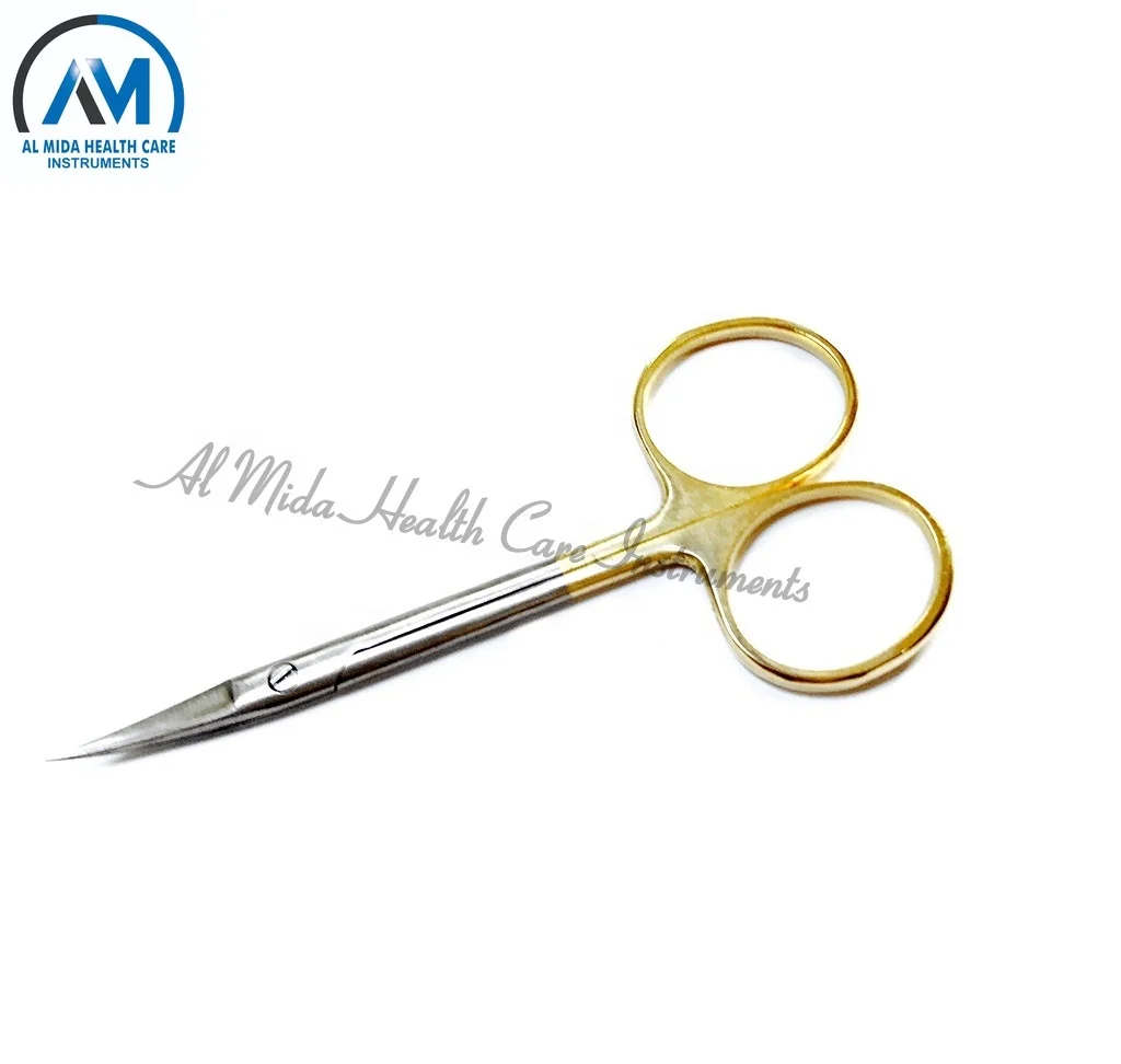 9.5cm Curved Straight Sharp Scissors Surgical Scissors for Ophthalmic