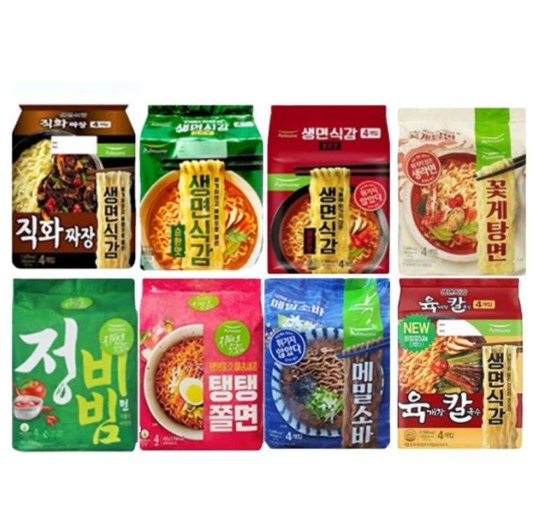 Pulmuone сухая черная бобовая Лапша Красный Краб jjjamppong передний перец масло зеленый лук масло растительное прямое обжигание Tonkotsu Ramen