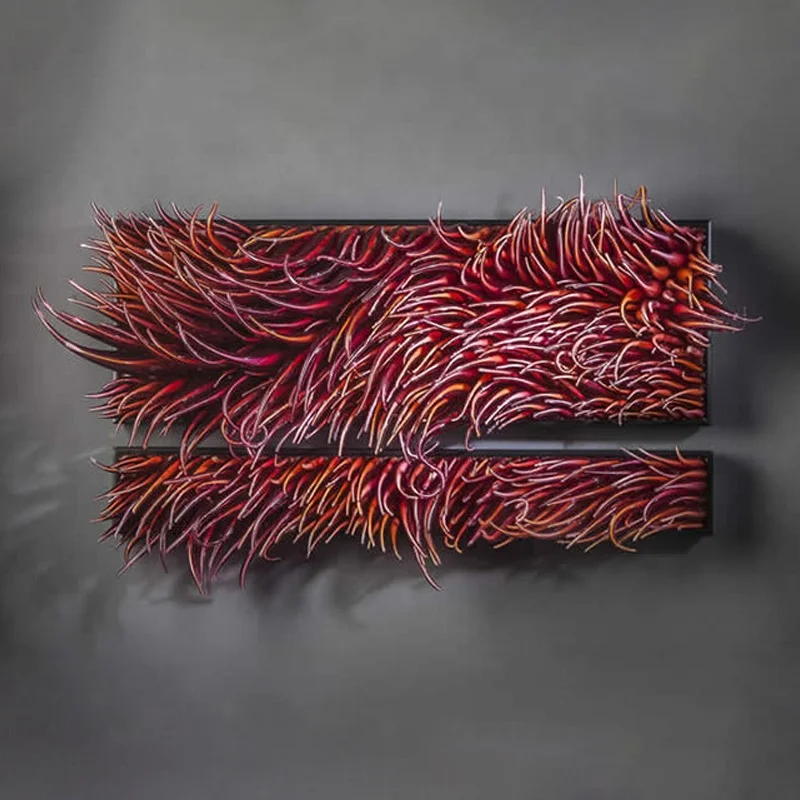 Роскошная объемная декоративная настенная скульптура из муранского стекла в скандинавском стиле для дома отеля оптом