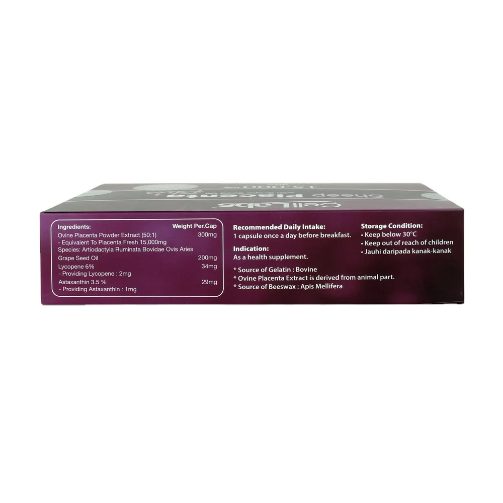 New Zealand Sheep Placenta 15,000MG Stem Cells For Healthy Looking Skin Anti Aging Women Beauty Young