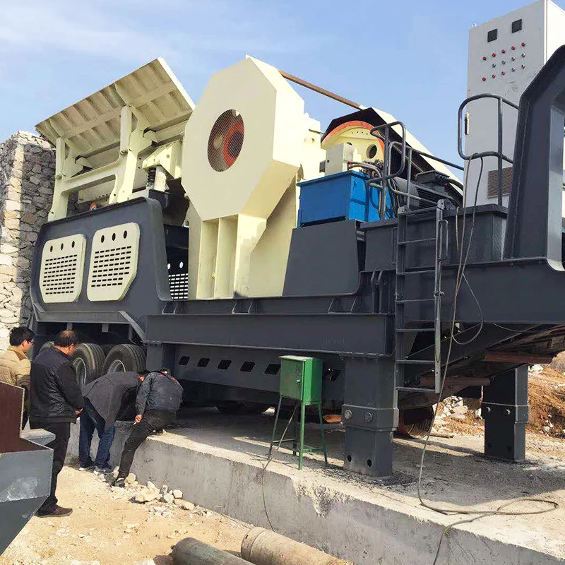 Diesel Engine Type Mini Mobile Jaw Crusher Mobile Stone Crusher Machine Portable Mobile Crushing Plant