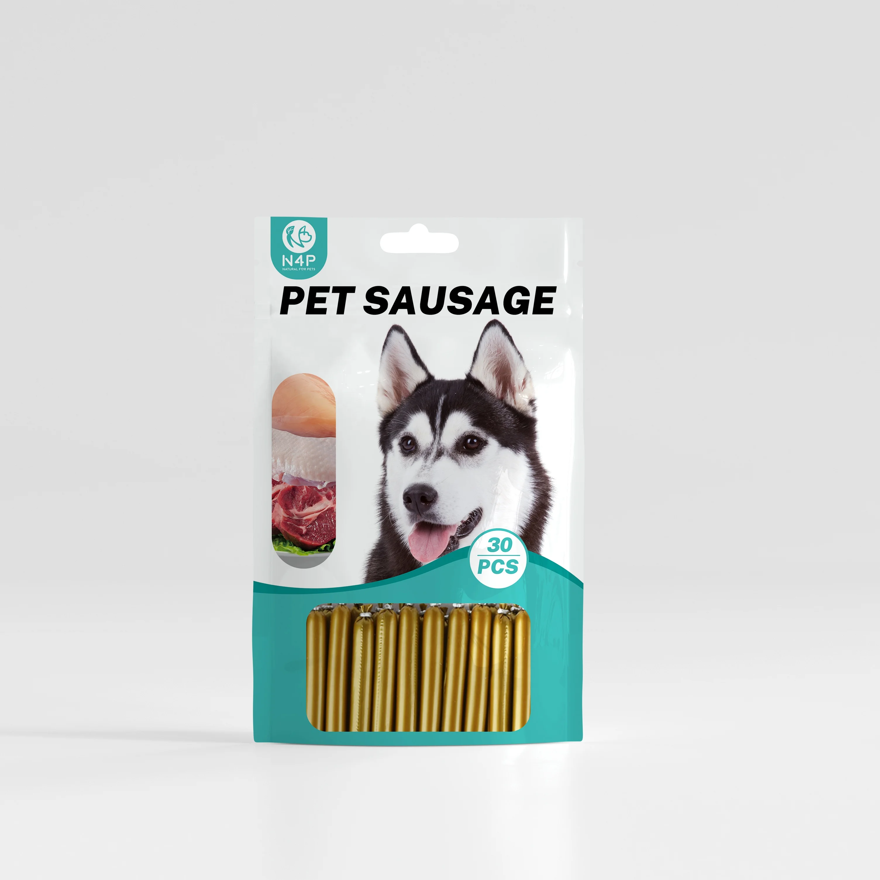 Factory Price N4P High Quality Dry Pet Snacks Cooking Beef Sausage For Cat Treats / Dog Food