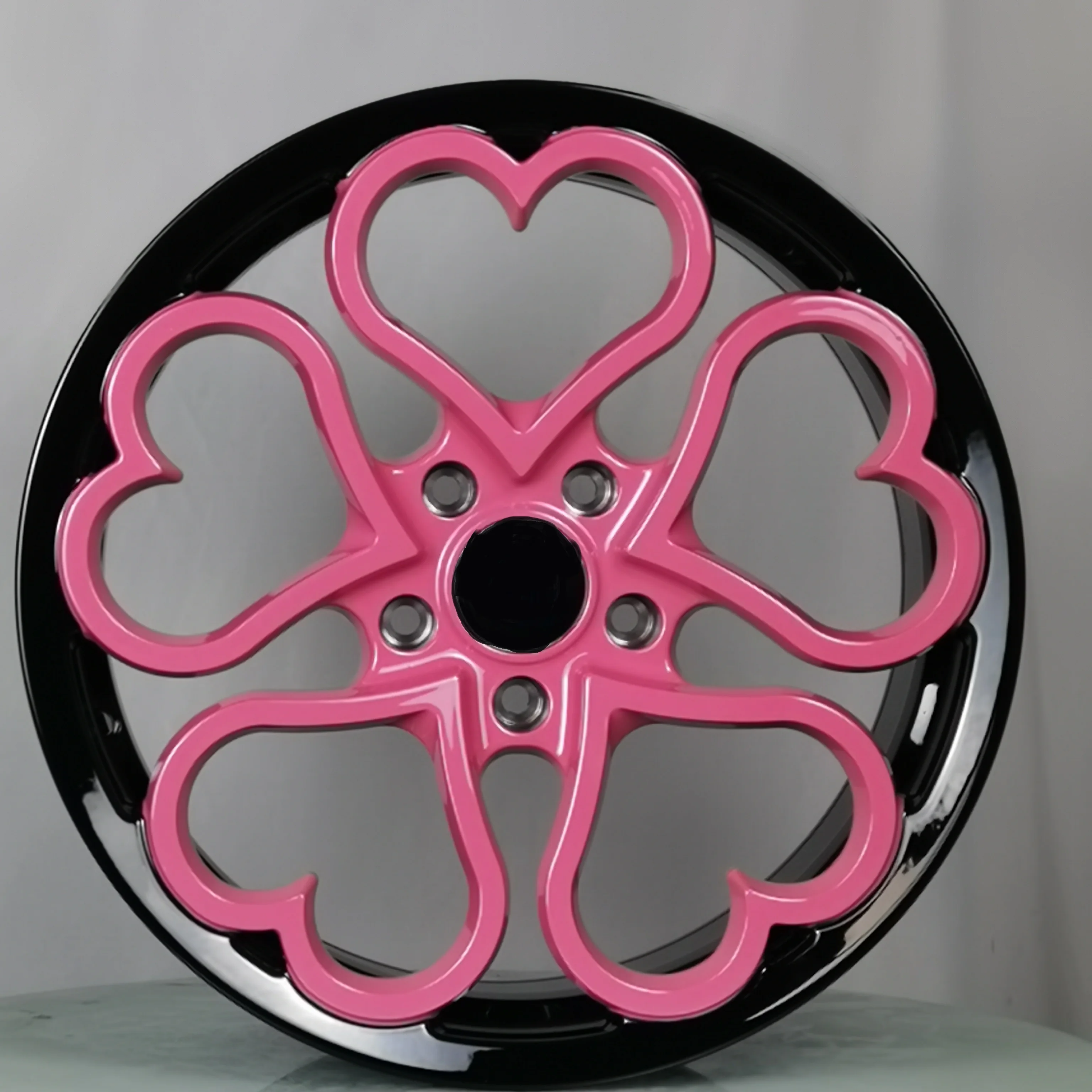 custom forged car alloy wheels rims with hearts 16 17 18 19 inch 5 holes pink rose red small wheel rims 5x112 for bmw