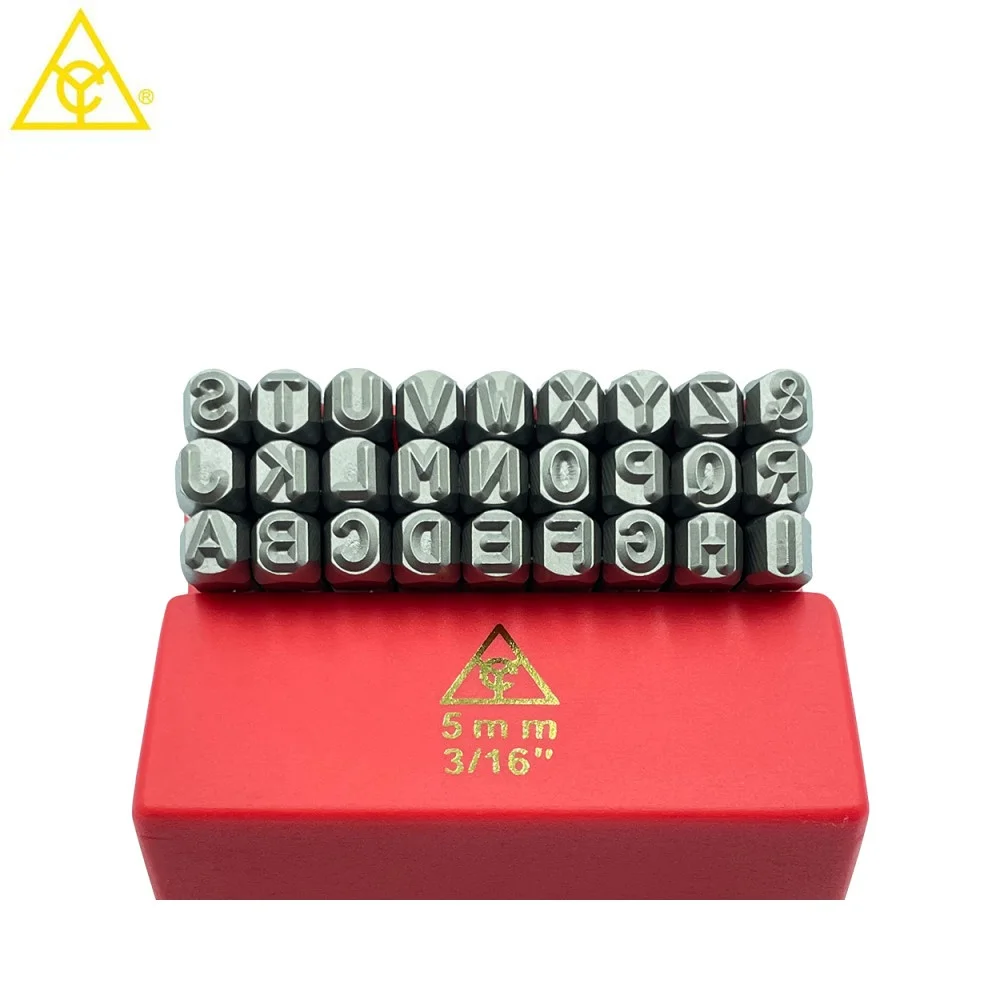 5mm lettering punch made in Taiwan, manufacturing letter punch set for stamping metal