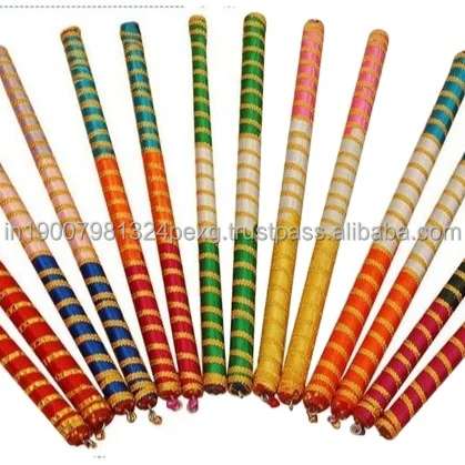 Pack of 12 Pairs Dandiya (24-Sticks) for Garba