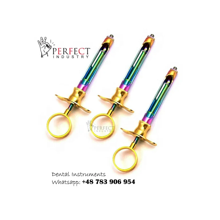 Gold Color Dental Syringe Dental Injection Syringe Professional gold & multi color dental syringes