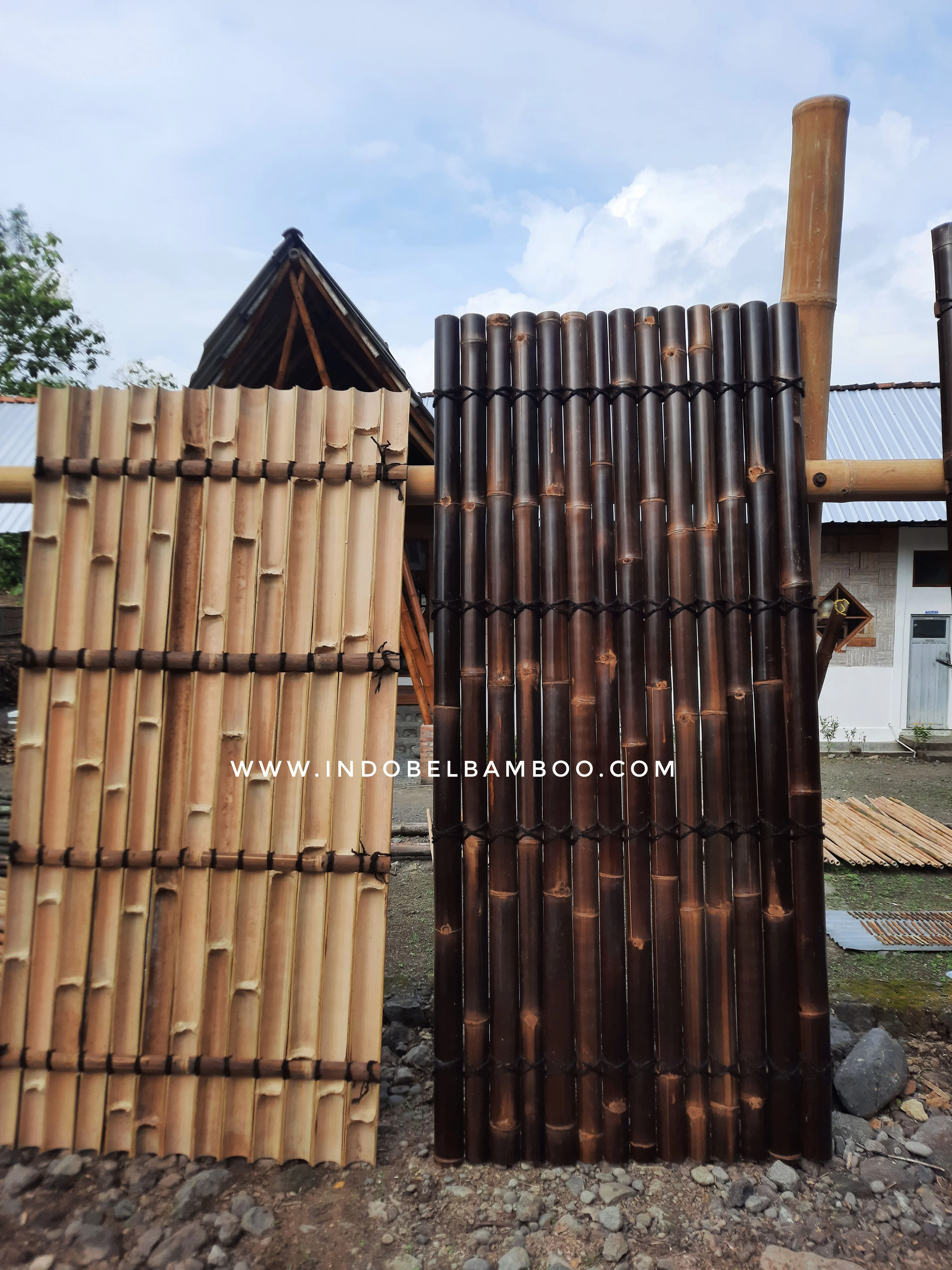 Wholesale High Quality Black Bamboo Half 180x100cm Factory Bamboo Fence