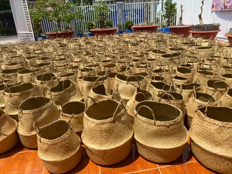  Круглая тканая подложка водный гиацинт ручной работы натуральные тарелки тканые коврики для стола