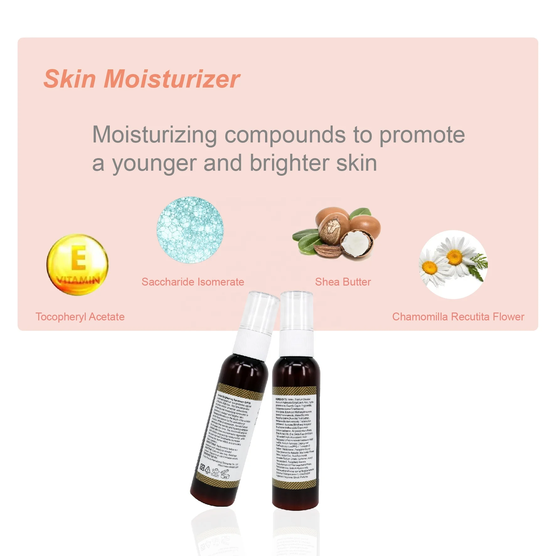 SPF30 Peptide Sunscreen Cream with UV Protection Whitening Anti-Wrinkle Lightening Features Skin Brightening Moisturizer Face