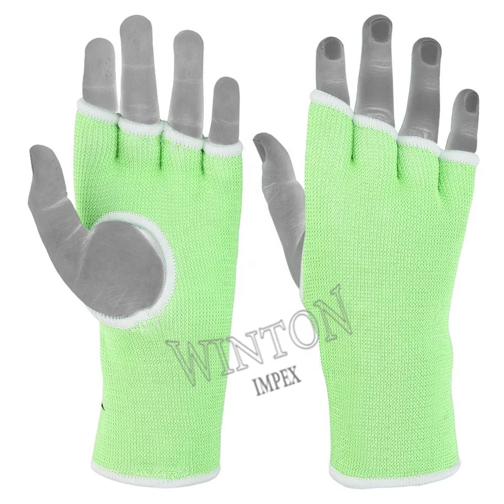 Новинка 2021 OEM эластичные внутренние Гелевые перчатки для Муай Тай MMA Индивидуальные боксерские с длинным ремешком лучшее и Высшее качество от Winton Impex