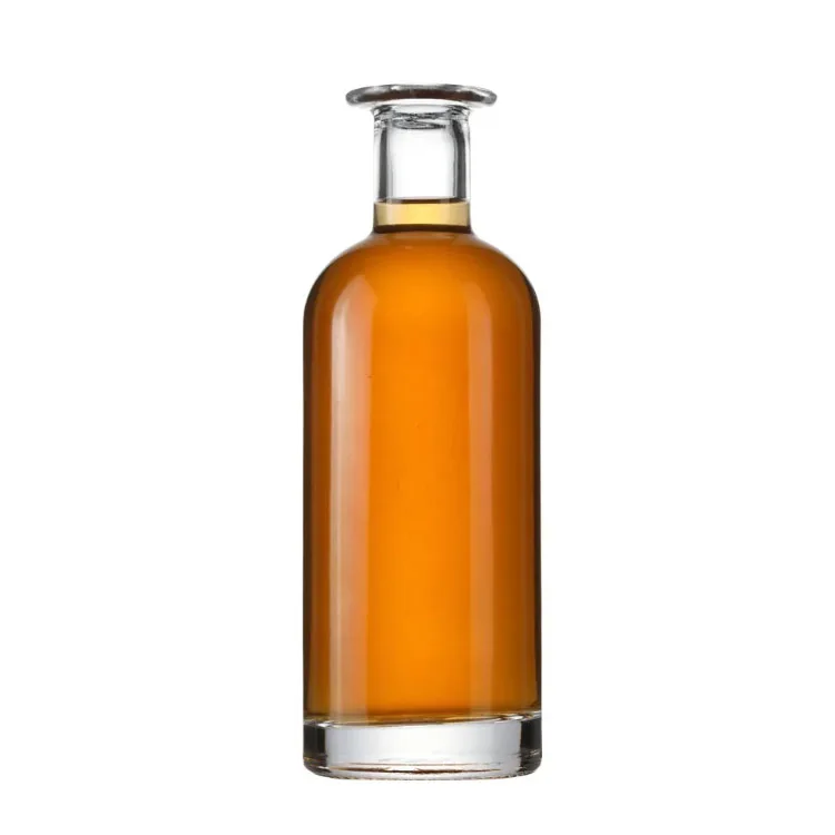 Wholesale Empty Vodka Bottle Customized Aluminum Cap 750ml Vodka Glass Bottle