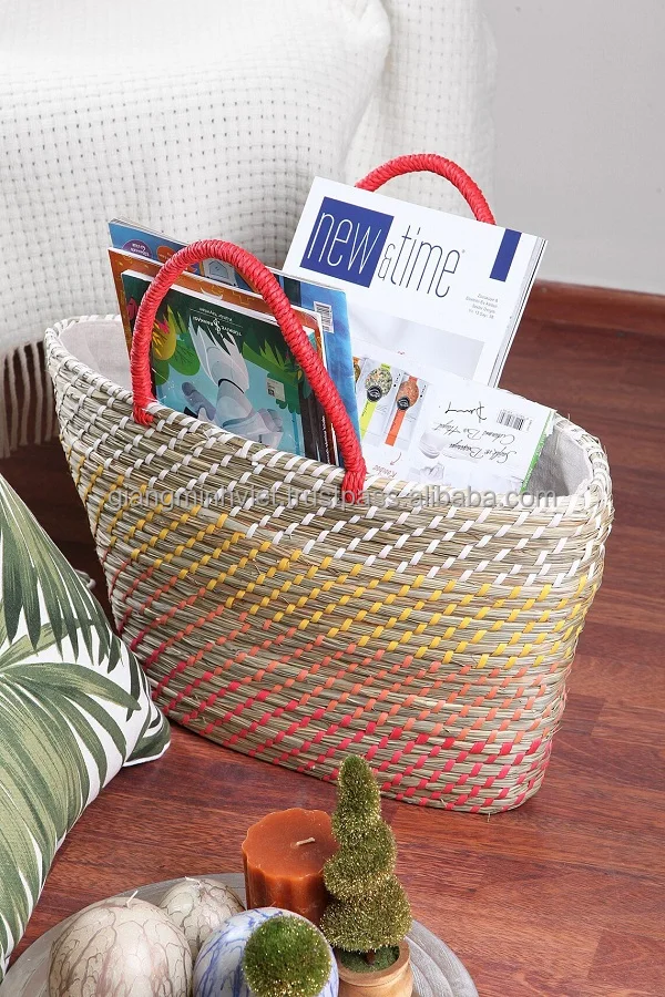 Hot trend Eco-friendly Hand-knitted Seagrass Straw Tote for Girls and Women Gifts from Vietnam