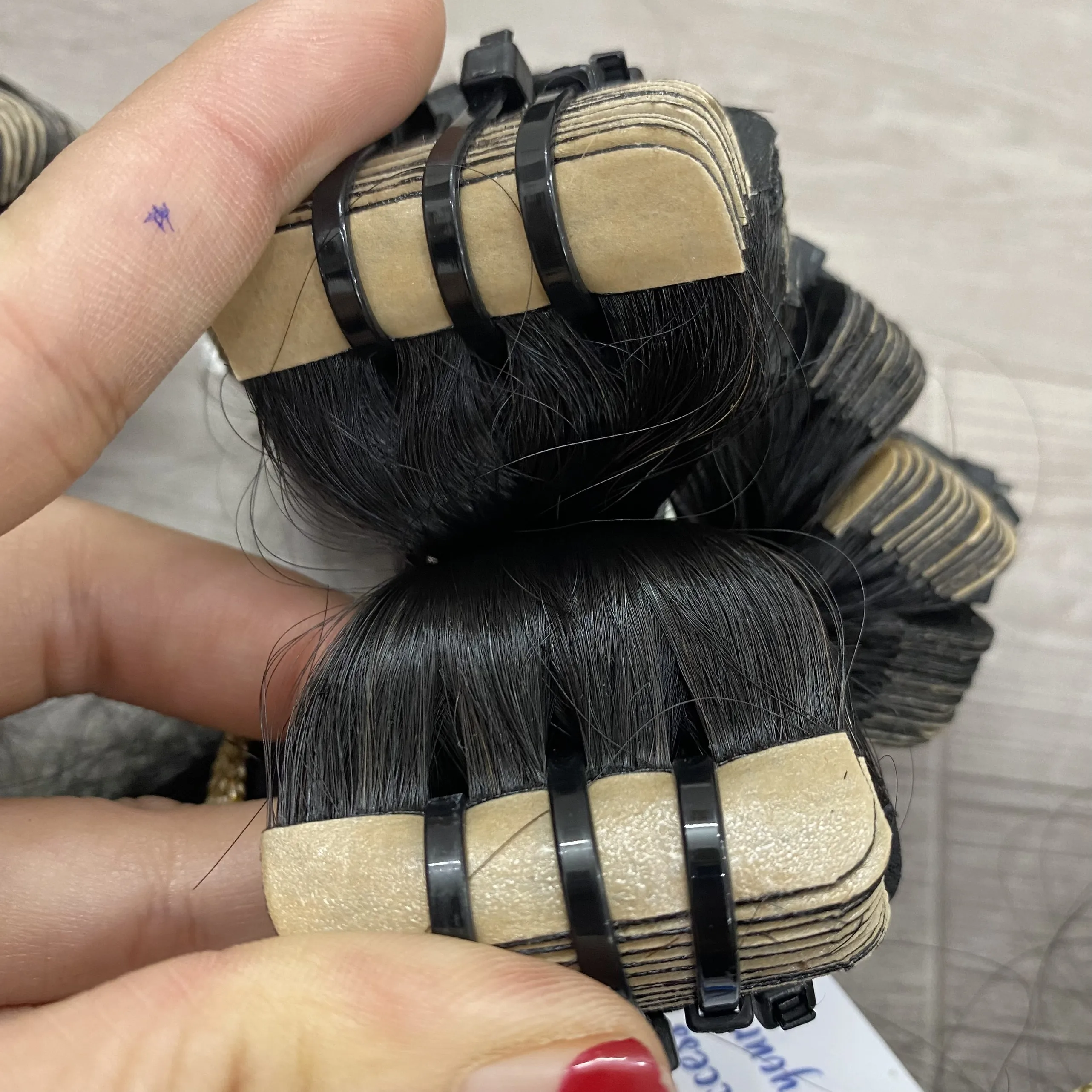 NEWLY STOCKED natural black tape bundle closure. Wholesale unprocessed raw Vietnamese hair from one donor. Factory export ready