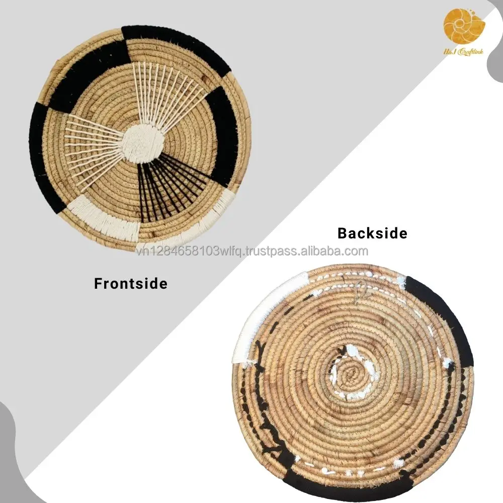Wholesale Woven Wall Basket Plate Eco friendly Boho Decorative Wall Baskets For Living Room Bedroom Made in Vietnam OEM ODM