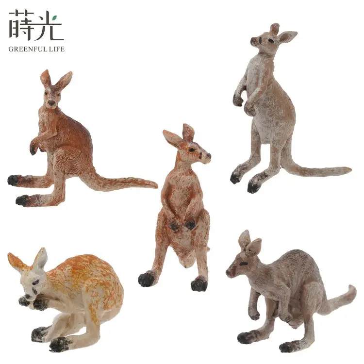 [2.9]  Kangaroo Animal Figurines Terrarium Miniature Doll House Garden Decor