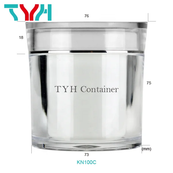 durable design jars  cream jar 50 ml in double wall with cosmetic
