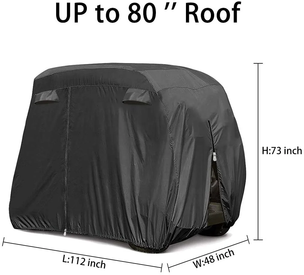 Outdoor Waterproof Sunproof Dust - Proof Golf Cart Seat Rain Cover 600D