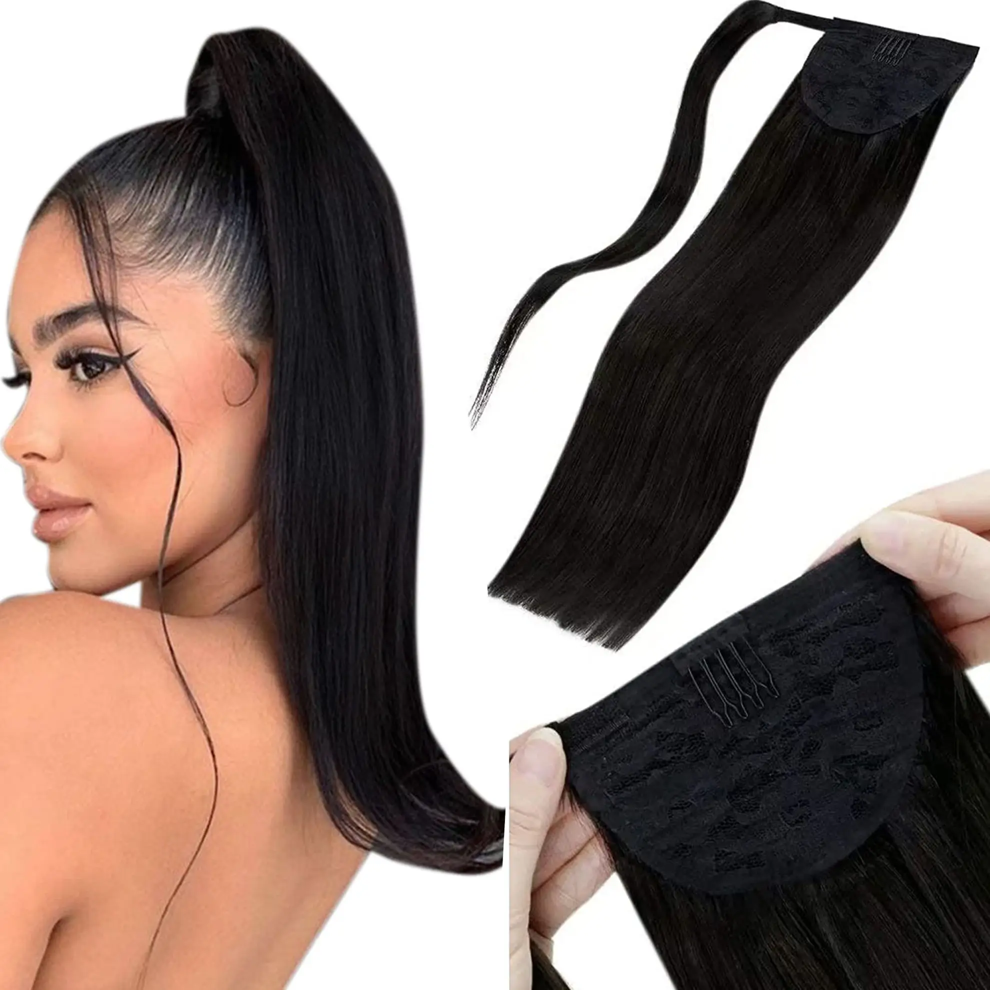 Cheap Raw Cuticle Aligend Vietnamese hair 100g Human Hair Ponytail Drawstring Extensions Suit All Occasions For Black Women