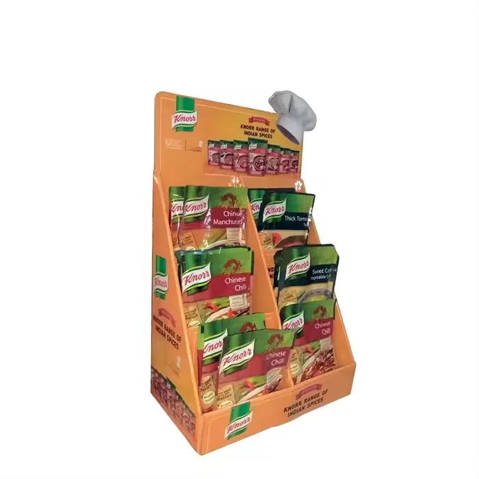 Corrugated Seasoning Cardboard Counter Display, Paper Display Shelf For Food And Spices Custom shelves on request