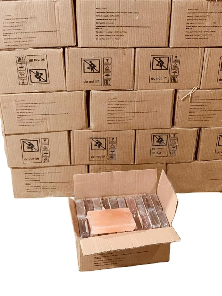 Кирпичи из гималайской соли прямоугольной формы