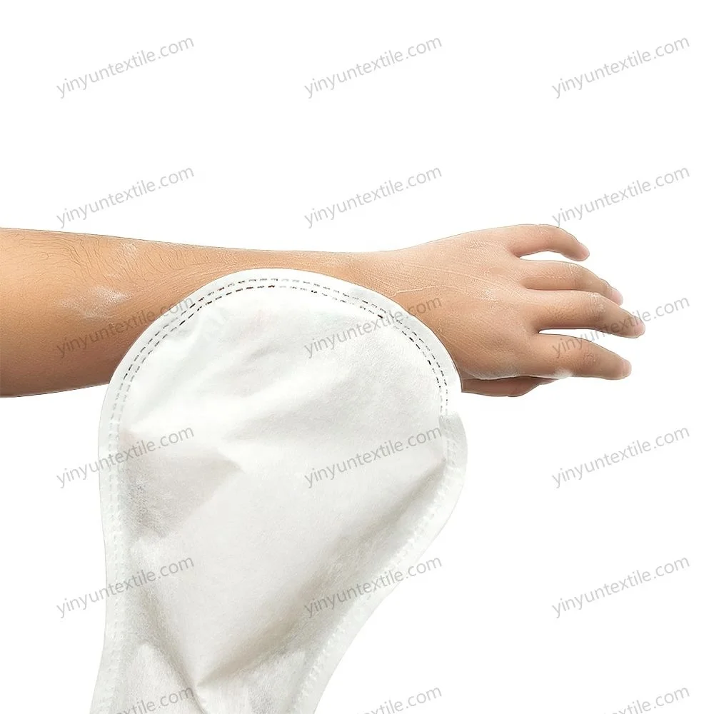 Hypoallergenic Bath Cleansing Washcloths Rinse Free Disposable Bathing Gloves