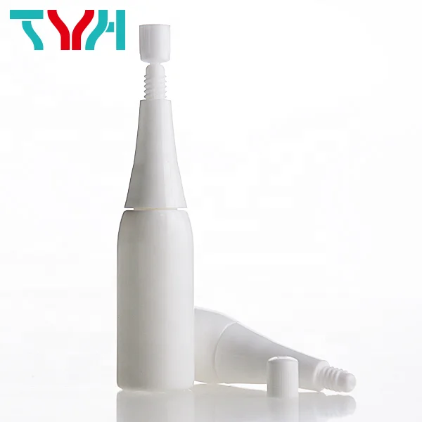 (Ready Stock) 15ml Round Serum Bottle Container Plastic Ampoule with PP Nozzle & Cap for Skin Care (HA15)