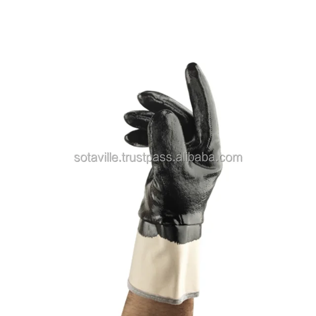 Hot-Selling safety work gloves with nitrile coating, offering long-lasting and durable use, ideal for handling heavy-duty tasks