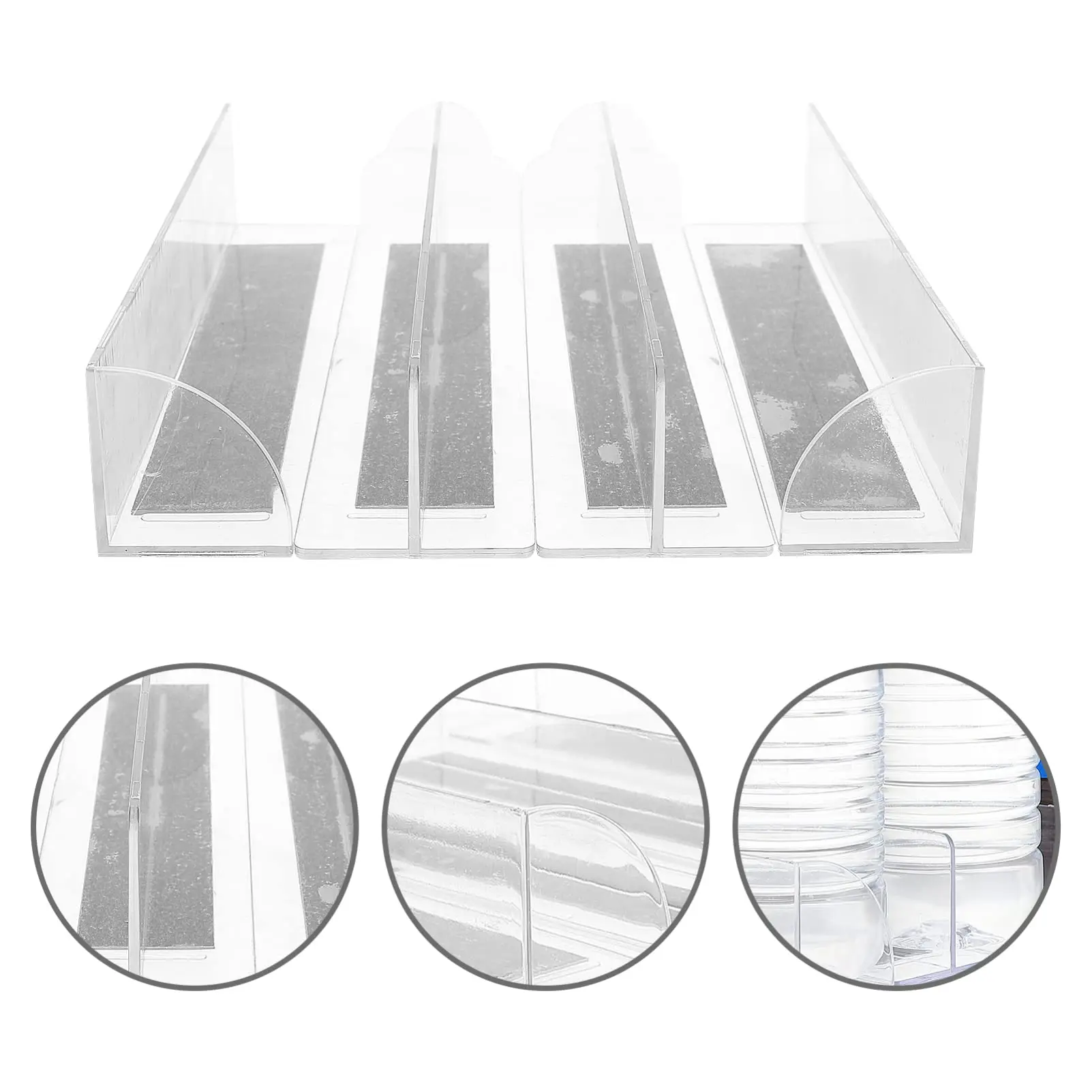 Supermarket Retail Store Magnetic Clear Acrylic Plastic L Shape Shelf Divider for Shop Metal Shelves