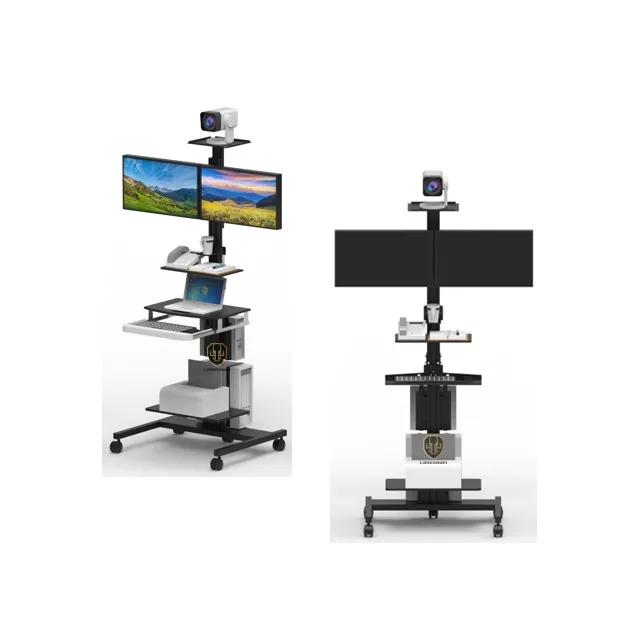 Dental Clinic with Monitor Mount Oral Scanner Holder CPU Holder Box Nurse Mobile Workstation