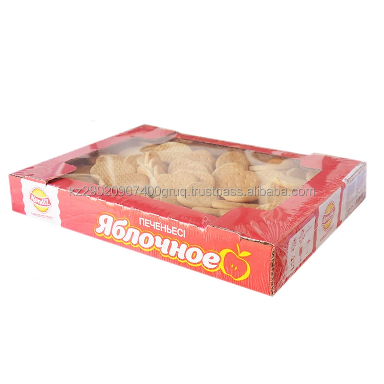 Cookies sweet and crunchy apple & vanilla flavored  0,6 kg pack good quality from manufacturer low prices cookies for sale