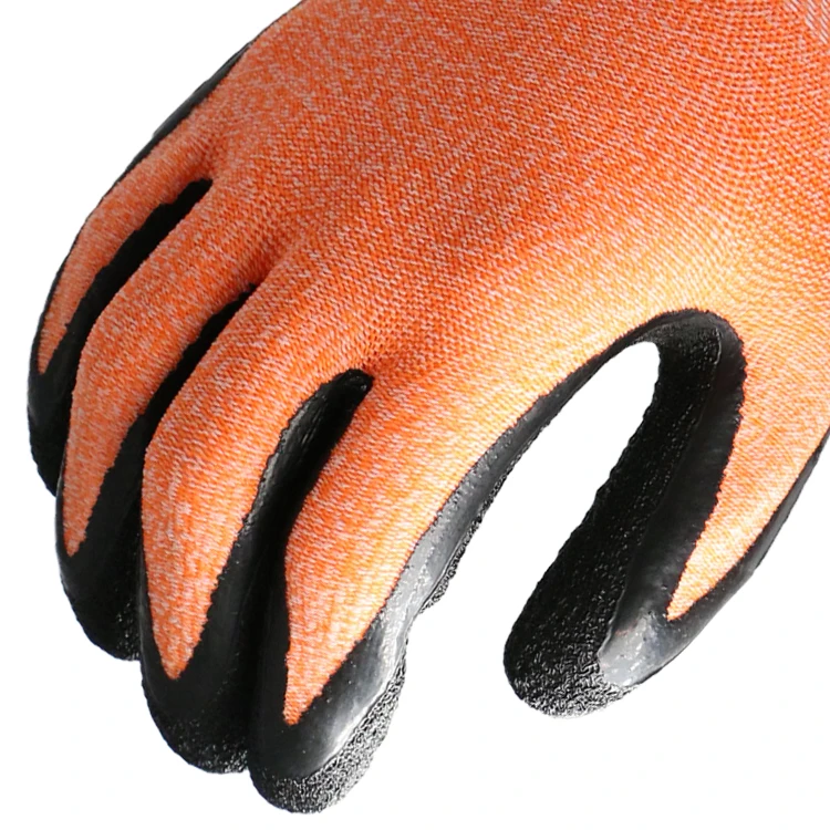 MaxiPact anti-slip 13G spandex crinkle latex coated protect hand Safety Palm Gloves