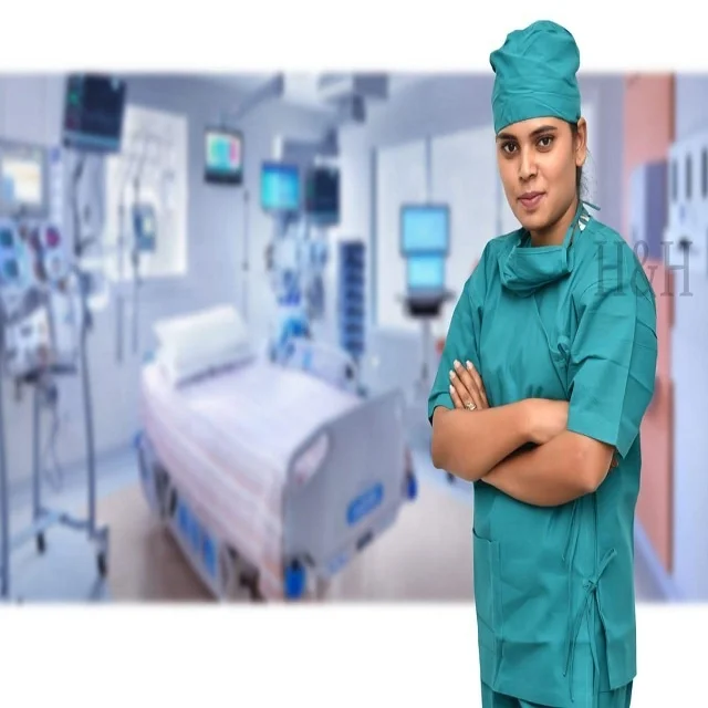 Customized Logo Good Quality Best Selling Medical Soft Cotton Hospital Staff Wear Uniform Set