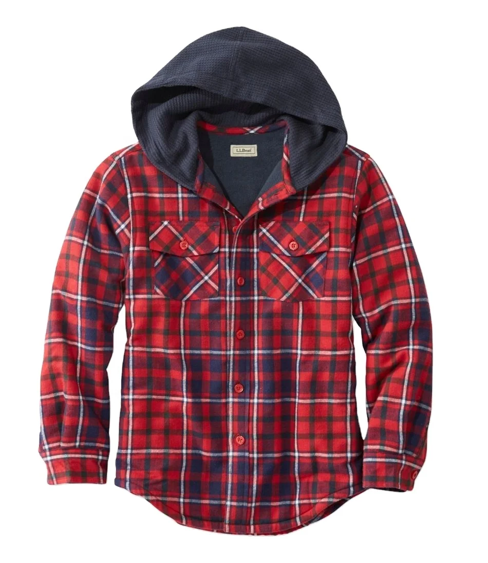 
100% портативная и высококачественная фланелевая рубашка на подкладке для мальчиков, куртка с капюшоном, оптовая продажа, заводская цена из бангладеш 