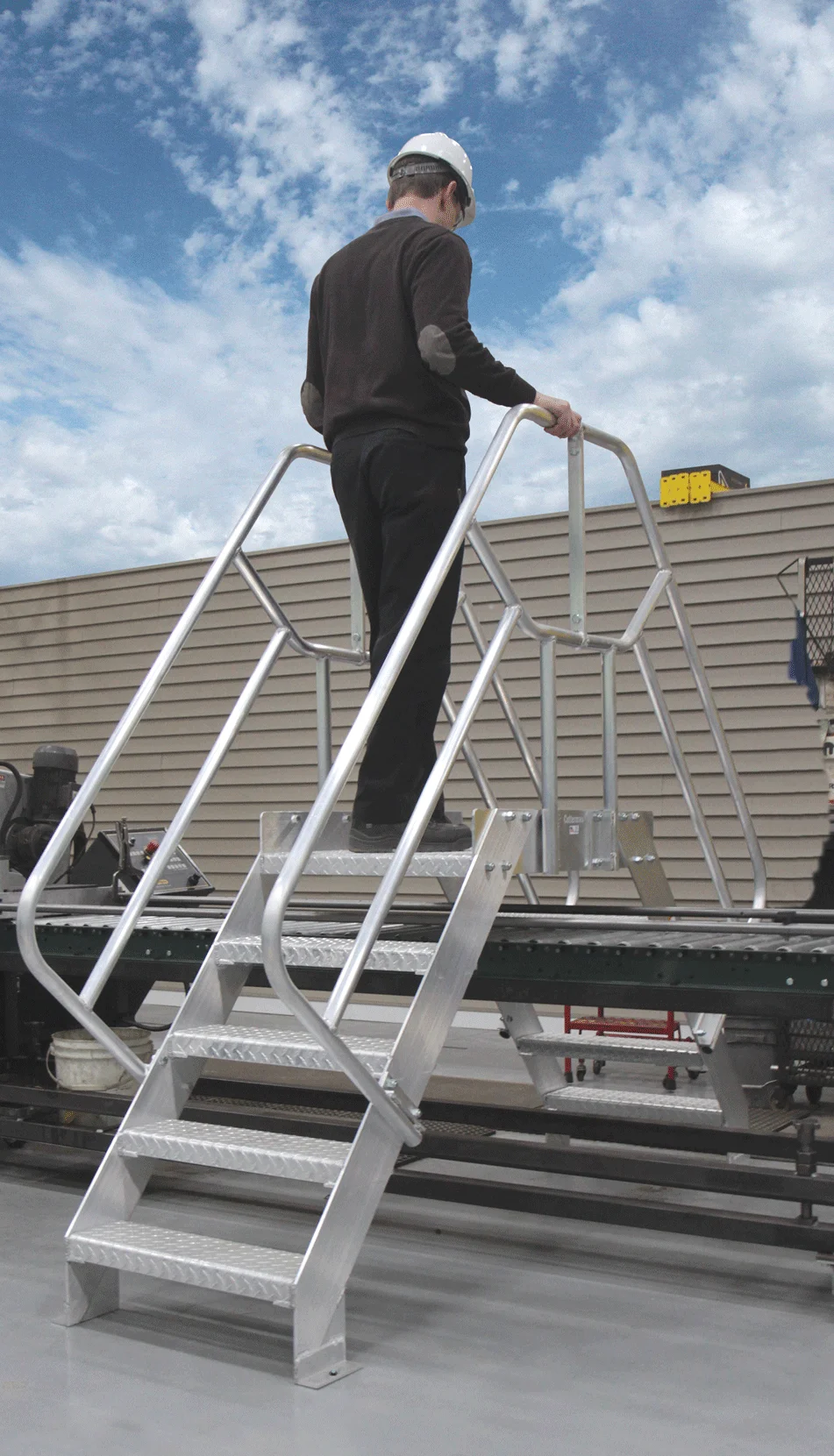 With quality guarantee aluminum fixed safety crossover Ladder