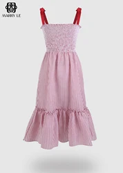 LOVELY RED STRAP DRESS FOR WOMEN street style clothing women wholesale women clothing OEM ODM Customized clothing - MD21