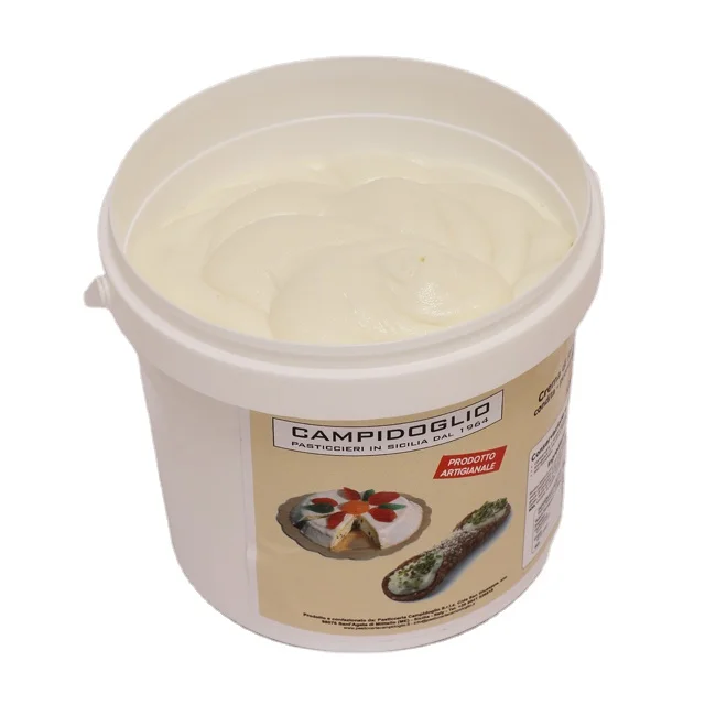 High quality Sicilian sheep/cow Ricotta cream frozen in buckets 2,5kg for export