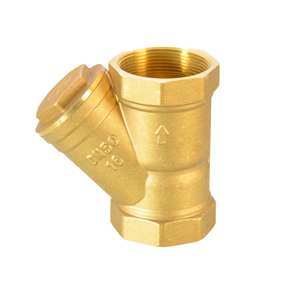 OEM Y strainer manufacturer cw617n brass Y strainer BSPT thread DN15 25 -100 NBR rubber seal for wastewater