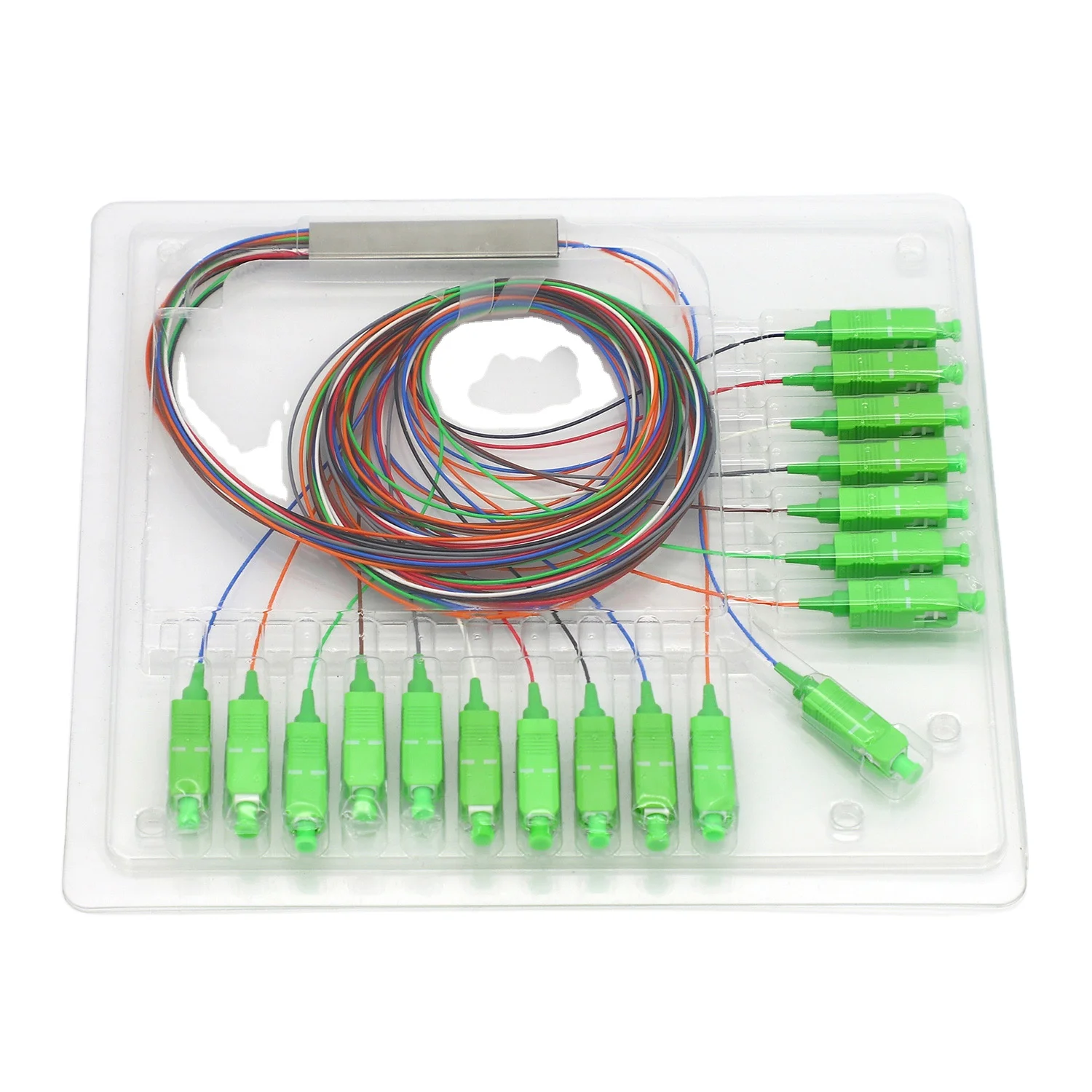 high quality Singlemode SC/UPC mini type FTTH Optical PLC 1x16 fiber optic splitter