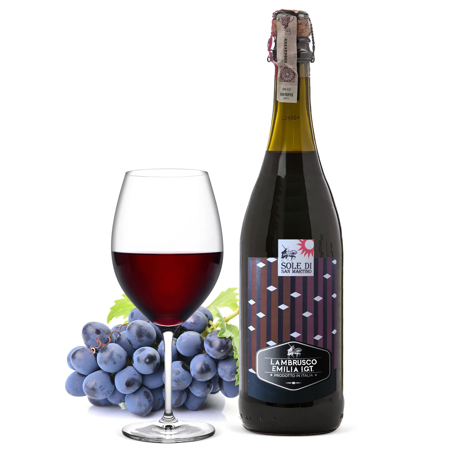 Итальянское красное игристое вино lamбруco Emilia IGT 750